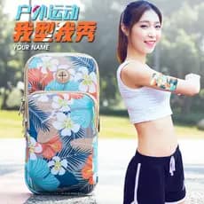 Mulheres esportes ao ar livre correndo telefone móvel braço capa saco de Fitness pequeno saco 22cm 7 à prova dwaterproof