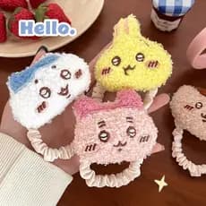 Novo estilo primavera verão bonito pelúcia influenciador boneca corda de cabelo menina All-Match acessórios para o cabel