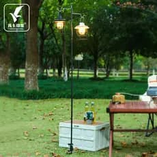 Gancho de acampamento ao ar livre suporte de luz dobrável suporte de luz de acampamento pólo de luz Desktop Plug-In liga