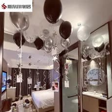 520 atmosfera decoração dia dos namorados atmosfera decoração cena balão estrela ornamentos Hotel surpresa aviso