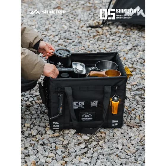 Mountain diversão ao ar livre utensílios de mesa saco armazenamento portátil acampamento tronco do carro grande capacida