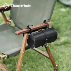 Thous Winds Cadeira ao ar livre Bolsa de armazenamento de apoio de braço de couro Cadeira de acampamento ao ar livre Div