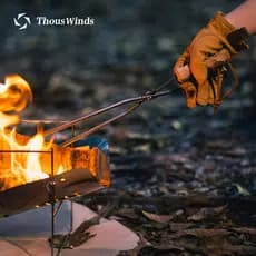 Thous winds mil ventos ao ar livre alicate de fogo titânio acampamento churrasco alicate fogo braçadeira lenha carbono i