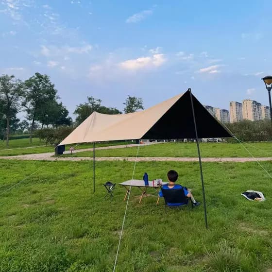 Dossel tenda de vinil acampamento ao ar livre piquenique protetor solar à prova chuva portátil acampamento cozinhar pano