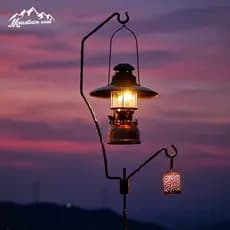 Mountain Soul Design Original Feito à Mão Aço Inoxidável Titânio Luz Ao Ar Livre Luz de Acampamento Suporte de Luz Torci