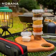 NOBANA garrafa de tempero splicável portátil ao ar livre conjunto de 5 peças viagem piquenique acampamento pesca churras