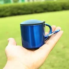 304 copo de água de aço inoxidável Mini xícara de chá portátil com alça dupla camada isolada viagem pequeno copo de vinh