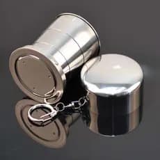 Copo de água dobrável ao ar livre copo retrátil 403 copo de viagem de aço inoxidável portátil pequeno copo de vinho muit