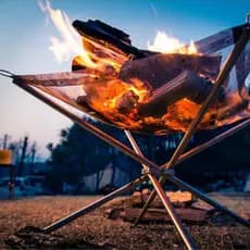 Rack de fogo portátil ao ar livre dobrável fogão de churrasco aço inoxidável ignição fogão a carvão Ultra-leve grade rac