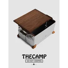 Acampamento ao ar livre caixa aberta caixa de armazenamento caixa lateral placa de mesa preta nogueira placa de mesa des