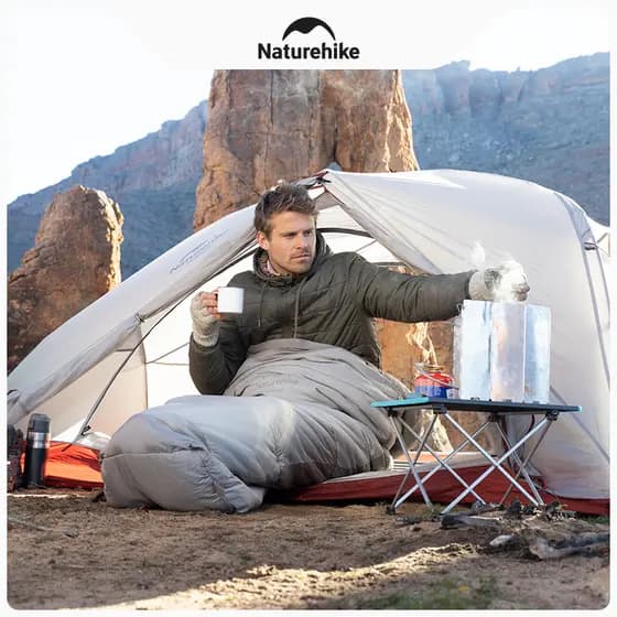 Naturehike Naturehike Saco de Dormir com Capuz Acampamento Ao Ar Livre Único Portátil Múmia Costura Saco de Dormir Duplo