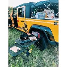 Mesa de pneu de carro acampamento portátil roda lateral Plug-In mesa de jantar ao ar livre fora de estrada veículo mesa