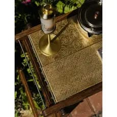 Placa de unidade de cobre puro IGT ao ar livre 0.5 placa de mesa em relevo cetim ouro Semi-unidade acessórios de mesa de