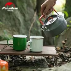 NH Chaleira Ao Ar Livre Chá Chaleira Portátil Camping Bule Cafeteira Chaleira Piquenique Chaleira De Alumínio 1.1L