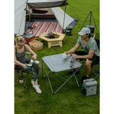 NH Liga de Alumínio Mesa Dobrável Campo Camping Mesa de Piquenique Dobrável Ultraleve Portátil Conjunto de Cadeira de Me