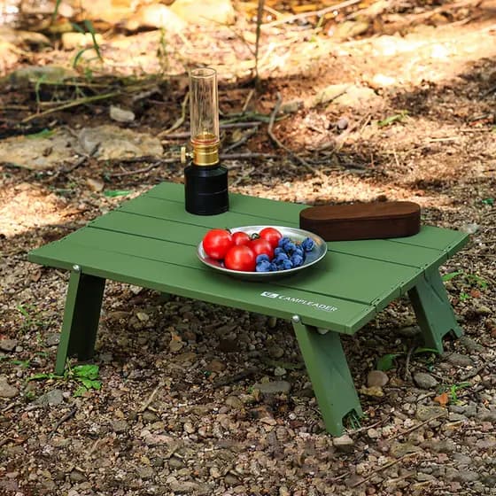 Ao ar livre Mini mesa dobrável barraca de acampamento mesa acampamento jantar portátil mesa café cama do agregado famili