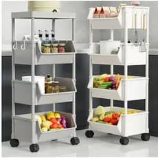 Ela prateleira carrinho doméstico removível lanche prateleira de armazenamento cozinha sala de estar banheiro Multi-cama