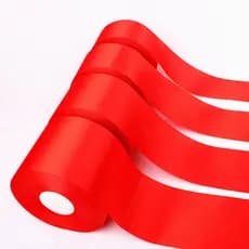 Grande fita de poliéster vermelho fita de embalagem fita de bolo fita de casamento carro pano vermelho fita Streamer fit