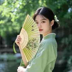 Leque antigo dobrável, estilo chinês, Hanfu, homens, mulheres, Cheongsam, dança, crianças, estudantes, verão, portátil,