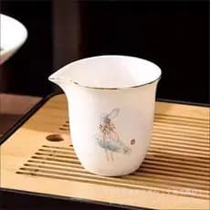 Chá mar único Chaoshan Kung Fu conjunto de chá porcelana branca pintado à mão não quente pneu fino cerâmica copo justo d