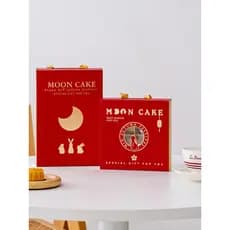 Novo Mid-Autumn Mooncake ovo gema pastelaria caixa de embalagem 4 pçs 6 pçs 80g caixa de presente portátil pequena paste
