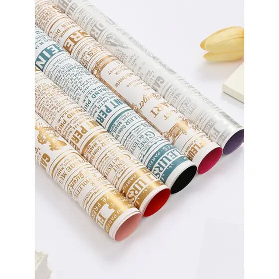 Estilo europeu flor papel Retro buquê de flores papel de embrulho Floral flor loja de flores materiais materiais materia