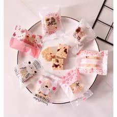 Saco de embalagem de pastelaria de floco de neve botão de biscoito saco de biscoito fosco máquina de selagem saco de coz