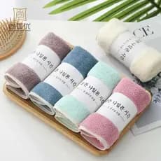 Toalha de lã Coral espessada absorvente grande toalha de rosto comercial Super toalha tamanho grande listrado toalha de