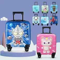 Crianças mala menino 60cm brinquedo trole caso ar carro bagagem mala multifuncional ao ar livre