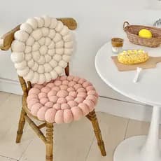 Novo estilo moderno luz estilo de luxo artesanal cor sólida Bay janela almofada Futon Tatami cadeira jantar almofada esc
