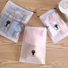 Saco de armazenamento de viagem com cordão bolso portátil roupas íntimas saco de poeira sapatos dos desenhos animados sa