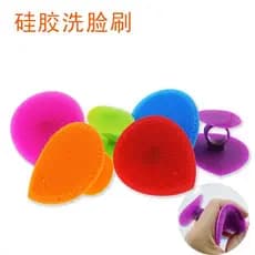 Fábrica com ventosa fivela de dedo silicone macio escova de lavagem facial removedor de maquiagem escova de limpeza de p