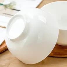 Jingdezhen tigela branca pura osso China conjunto de talheres de cerâmica doméstico tigela de sopa tigela de macarrão co