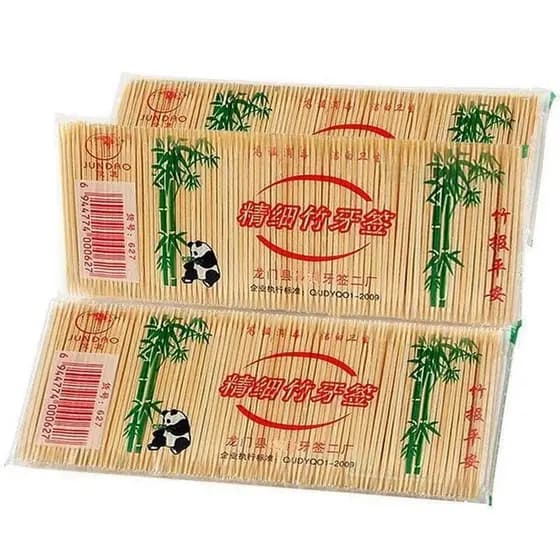 Cerca de [600 peças] Palitos de bambu descartáveis