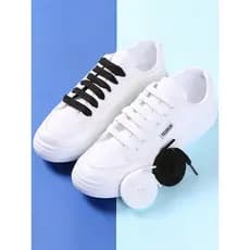 Pequenos sapatos brancos cadarços preguiçosos All-Match esportes casuais sapatos planos meninos meninas crianças cadarço
