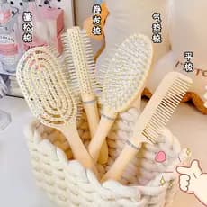 Pente de almofada de ar fofo conjunto de pente de cabelo longo combinação Airbag pente de cabelo reto dormitório estudan