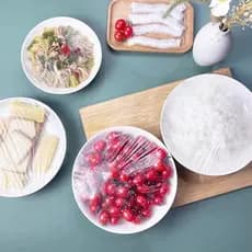 Frete grátis 500 peças de sacos autovedantes para manter frescos, tampa de prato de qualidade alimentar selada, capa de