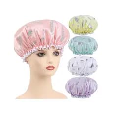 Touca de banho dupla, arnês de banho para uso doméstico, feminino, inverno, touca de banho, capa de cabelo infantil, coz