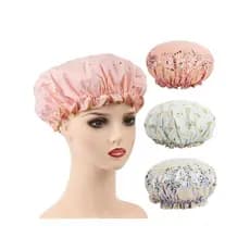 Yiwu touca de banho de camada dupla, banho feminino, cozinha doméstica, Anti-fumaça, máscara de cabelo feminina, touca d