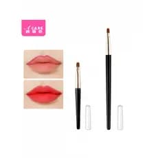 Pq801-Mini pincel labial feminino iniciante portátil pincel de batom com tampa pincel de maquiagem esmalte labial brilho