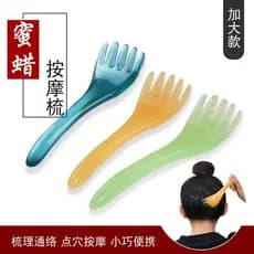 Cabeça de resina massagem garra cinco dentes pente couro cabeludo coçar acupuntura Facial raspagem beleza cabeça terapia