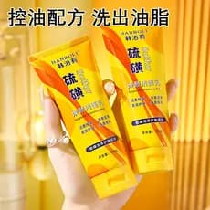 2 garrafas de limpador de enxofre masculino feminino controle de óleo limpeza profunda limpador Facial hidratante suave