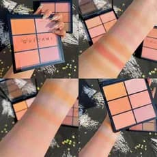 Genuíno GUICAMI seis cores blush paleta reparação pó blush cenoura cor damasco laranja Nude maquiagem Natural sol vermel