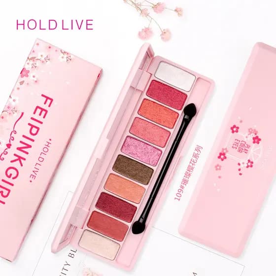Hold live17 novo estilo Sakura paleta de sombras dez cores paleta de sombras suco flor de pêssego maquiagem para meninas