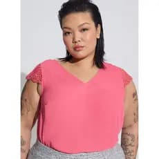 Plus Size feminino verão novo estilo gordura mm francês voando manga capa barriga de manga curta topo escondido carne ni