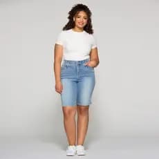 Comércio exterior cintura alta 100kg tamanho Extra grande lavado angustiado verão feminino Denim estiramento Shorts solt