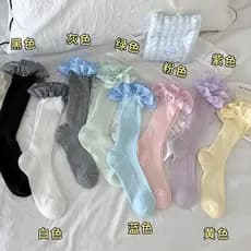 Meias de renda estilo balé femininas primavera verão estilo fino estilo japonês estilo Preppy tudo-em-um máquina pilha e