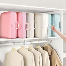 Bolsa de armazenamento de compressão para jaqueta, bolsa de armazenamento de roupas de grande capacidade, necessidades d