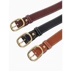 Senhoras cinto de couro genuíno 2024 novo estilo versão coreana pino fivela cinto Jeans decoração moda simples All-Match