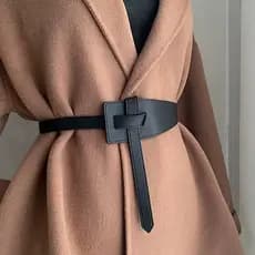 Frete grátis 2024 novo estilo cinto atado feminino nicho Design moda cintura estreita cinto combinando camisa preta